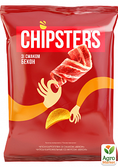 Чіпси натуральні Бекон 130 г ТМ "CHIPSTER`S"1