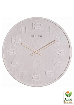 Часы настенные "Wood Wood Medium", белые Ø36 см (3096WI)2