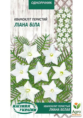 Квамоклит "Кипарисная лиана белая" ТМ "Семена Украины" 0.25г
