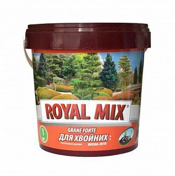 Минеральное удобрение "Для хвойных растений, весна-лето" ТМ "Royal Mix" (Банка) 1кг