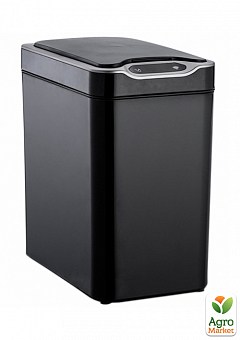 Сенсорное мусорное ведро JAH 12 л прямоугольное черное (6409)2