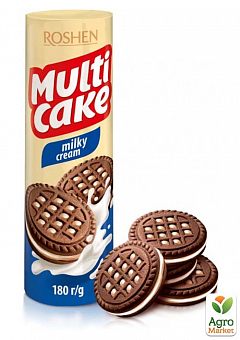 Печиво-сендвіч (молочний крем) ККФ ТМ "Multicake" 180г1
