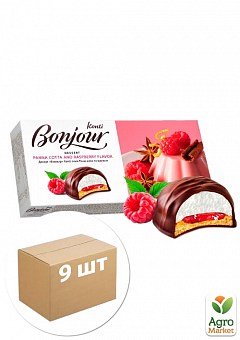 Десерт Бонжур (Панна-котта і малина) ТМ "Конті" 232г упаковка 9 шт2