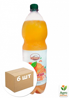 Напій сильногазований Апельсин ТМ "Казбек" 2л упаковка 6 шт1