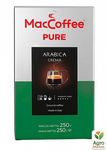 Кофе молотый Pure arabica crema ТМ "MacCoffee" 250г упаковка 12 шт - фото 2