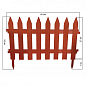 Декоративный пластиковый забор светло-коричневый высота 35см, длина 3.2м, 7 секций цена