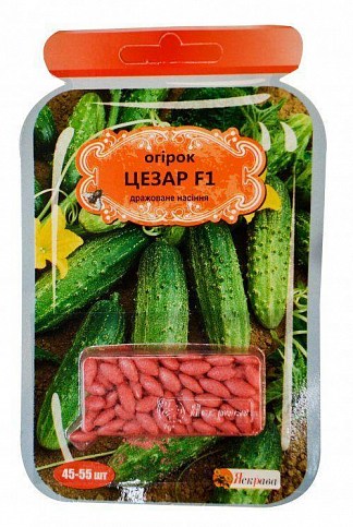 Огурец дражированный "Цезарь F1" ТМ "Яскрава" 45-55 шт