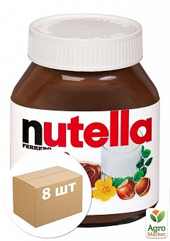 Паста шоколадна Nutella 180г упаковка 8шт2