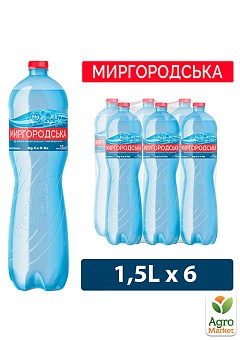 Минеральная вода Миргородская сильногазированная 1,5л (упаковка 6 шт)1