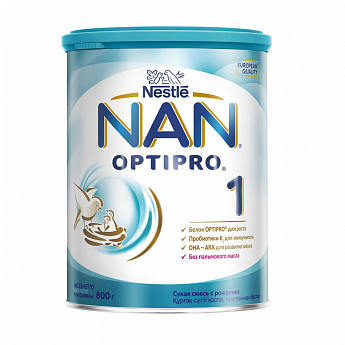 NAN (НАН) 1 OPTIPRO® Суха молочна суміш для дітей з народження, 800 г