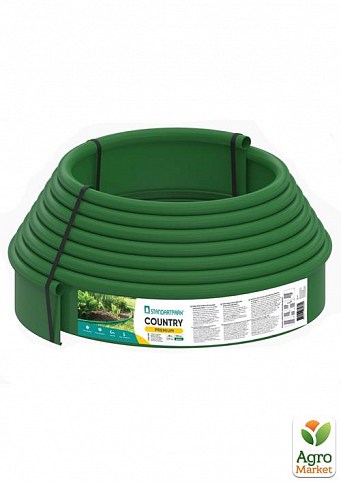 Бордюр садовый пластиковый Country Premium H110 10м зеленый (82401-GN)
