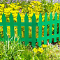 Декоративный пластиковый забор светло-зеленый высота 35см, длина 3.2 м, 7 секций