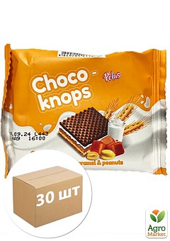 Вафли со вкусом карамели, арахиса и шоколада TM "Polus" 25 г упаковка 30 шт2