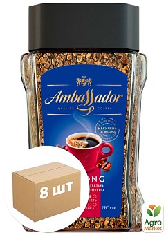 Кофе растворимый Strong ТМ "Ambassador" 190г упаковка 8 шт2